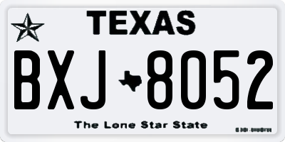 TX license plate BXJ8052