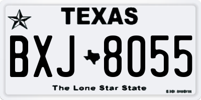 TX license plate BXJ8055