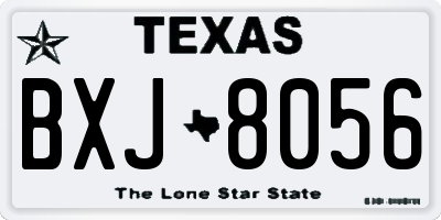 TX license plate BXJ8056