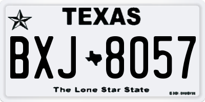 TX license plate BXJ8057