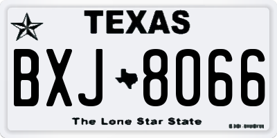 TX license plate BXJ8066
