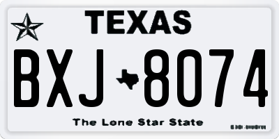 TX license plate BXJ8074