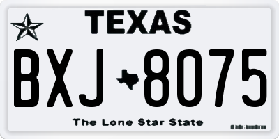 TX license plate BXJ8075