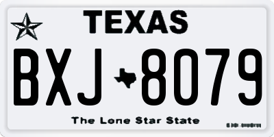 TX license plate BXJ8079