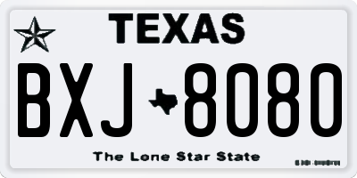 TX license plate BXJ8080