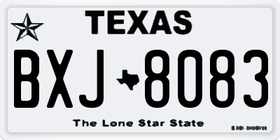 TX license plate BXJ8083