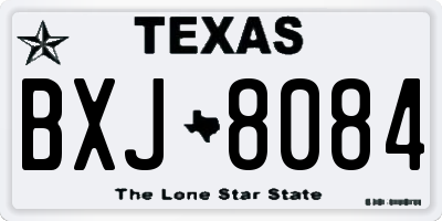 TX license plate BXJ8084