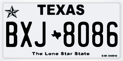 TX license plate BXJ8086