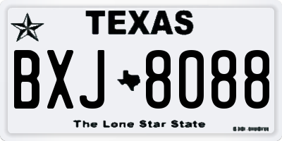 TX license plate BXJ8088
