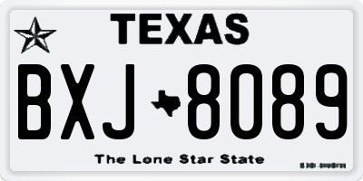 TX license plate BXJ8089