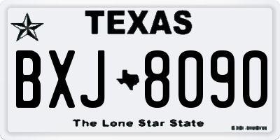 TX license plate BXJ8090