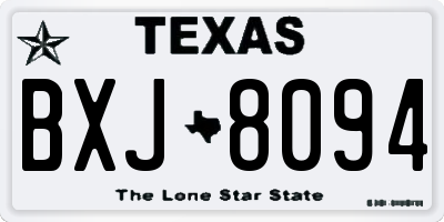TX license plate BXJ8094