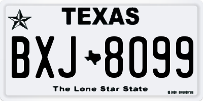 TX license plate BXJ8099