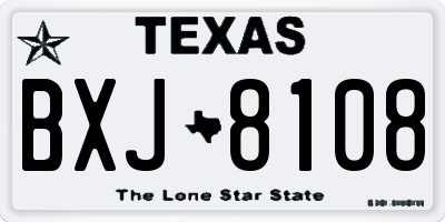 TX license plate BXJ8108