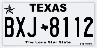 TX license plate BXJ8112