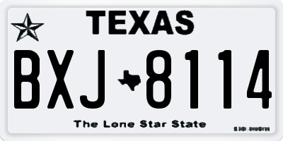 TX license plate BXJ8114