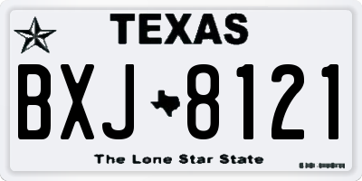TX license plate BXJ8121