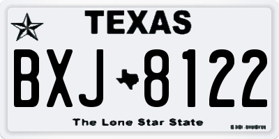 TX license plate BXJ8122