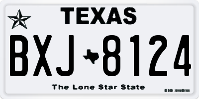 TX license plate BXJ8124
