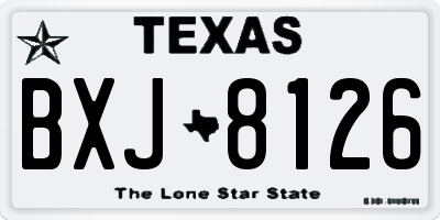 TX license plate BXJ8126