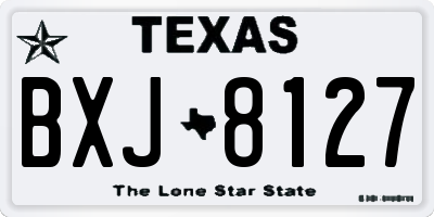 TX license plate BXJ8127