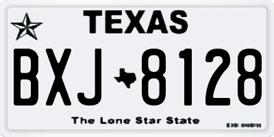TX license plate BXJ8128