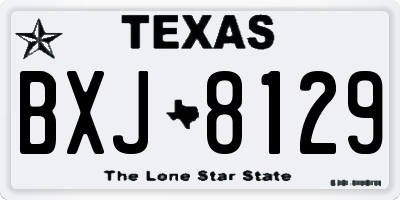 TX license plate BXJ8129