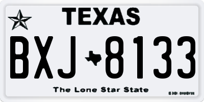 TX license plate BXJ8133