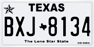 TX license plate BXJ8134
