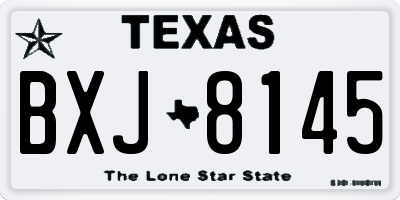 TX license plate BXJ8145