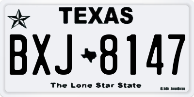 TX license plate BXJ8147