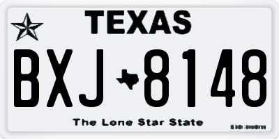 TX license plate BXJ8148