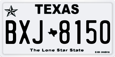TX license plate BXJ8150