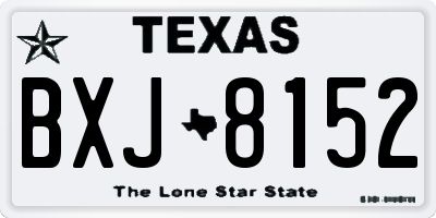 TX license plate BXJ8152