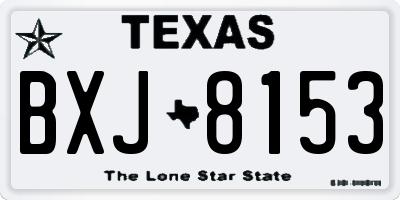TX license plate BXJ8153
