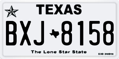 TX license plate BXJ8158