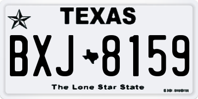 TX license plate BXJ8159