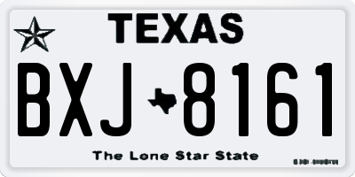 TX license plate BXJ8161