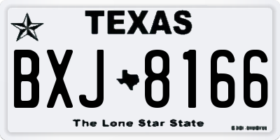 TX license plate BXJ8166