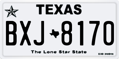 TX license plate BXJ8170