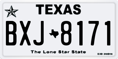 TX license plate BXJ8171