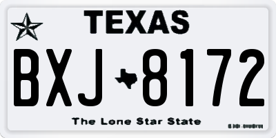 TX license plate BXJ8172