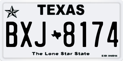 TX license plate BXJ8174
