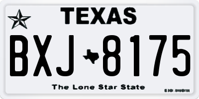 TX license plate BXJ8175