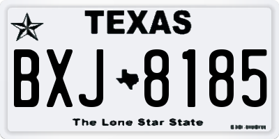 TX license plate BXJ8185