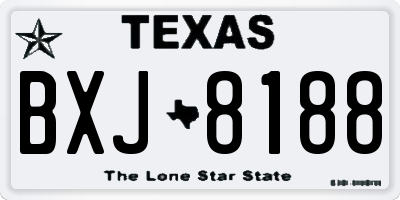 TX license plate BXJ8188