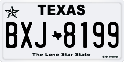 TX license plate BXJ8199