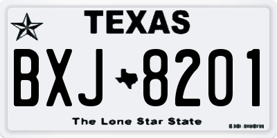TX license plate BXJ8201