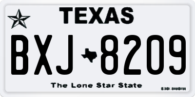 TX license plate BXJ8209
