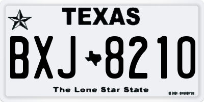 TX license plate BXJ8210